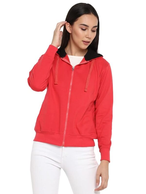 Clothing Women's Cotton Hooded Neck Sweatshirt