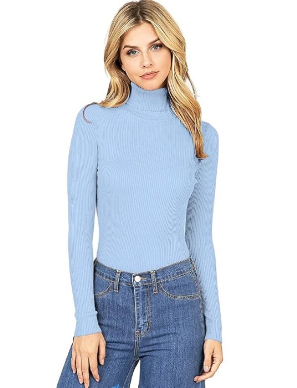 Women's Cotton Turtle Neck Sweater, high Neck Sweaters for Women